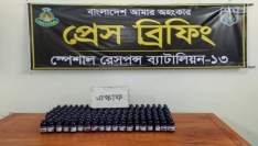 দিনাজপুর-রংপুরে ২ কেজি গাঁজা ও ১৯৬ বোতল এসকাফ জব্দ