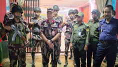 বেনাপোল-শার্শার সীমান্তবর্তী ৯ পূজামণ্ডপ পরিদর্শনে বিজিবি অধিনায়ক
