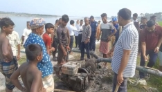 ভূরুঙ্গামারীতে অবৈধ বালু উত্তোলন বন্ধে অভিযান, ৭ ড্রেজার জব্দ
