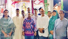 সিরাজগঞ্জে দুর্গামন্দির পরিদর্শন করলেন জেলা প্রশাসক