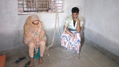 স্বামীর হাতে স্ত্রীর পরকীয়া প্রেমিক আটক