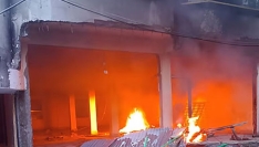 সাবেক এমপি নুর উদ্দিন চৌধুরীর বাড়িতে ফের অগ্নিসংযোগ