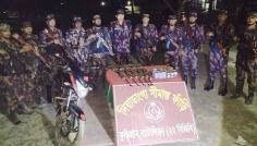 কুড়িগ্রাম সীমান্তে ভারত থেকে পাচার হওয়া অস্ত্র ও গোলাবারুদ আটক