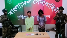কুড়িগ্রামে ইয়াবাসহ ২ মাদক কারবারি সেনাবাহিনীর হাতে আটক