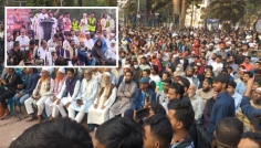 হাদিকে গুলি: শহীদ মিনারে সর্বদলীয় প্রতিরোধ সমাবেশ চলছে