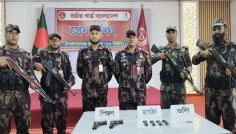 শিবগঞ্জ সীমান্তে পুনরায় বিদেশি আগ্নেয়াস্ত্র উদ্ধার