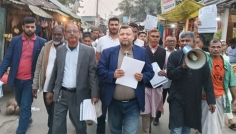 হাজীগঞ্জে ধানের শীষের সমর্থনে নির্বাচনী প্রচারণা ও পথসভা