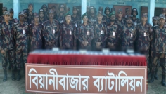 মৌলভীবাজারের সীমান্ত থেকে উচ্চক্ষমতাসম্পন্ন বিস্ফোরক ও অস্ত্র উদ্ধার