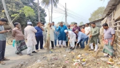 চুয়াডাঙ্গা-১ আসনের এমপি মাসুদের পরিচ্ছন্নতা কার্যক্রম