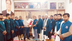 নকলা প্রেসক্লাব নেতৃবৃন্দের সঙ্গে ফাহিম চৌধুরীর মতবিনিময়