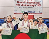 অষ্টম নেকোস (NECOS) আন্তর্জাতিক জুডো চ্যাম্পিয়নশিপে ২টি স্বর্ণ ১টি ব্রোঞ্জ জয় করেছে বাংলাদেশ  