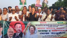 পদ্মা ব্যারেজ প্রকল্পের অনুমোদনে হাবাসপুরে বিএনপির আনন্দ মিছিল