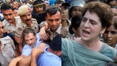 দিল্লিতে বিক্ষোভ থেকে রাহুল-প্রিয়াঙ্কা আটক