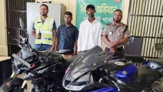 রংপুরে ২ চোরাই মোটরসাইকেল উদ্ধার, বাবা-ছেলে গ্রেফতার