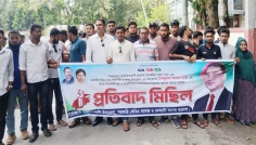 বাপ্পির ওপর হামলার প্রতিবাদে দেবহাটায় ছাত্রদলের বিক্ষোভ