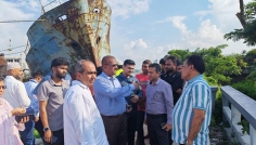 নারায়ণগঞ্জে বিআইডব্লিউটিসির ডকইয়ার্ড ও সম্পত্তি পরিদর্শনে চেয়ারম্যান